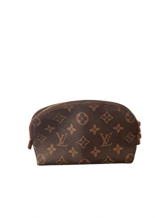 LV designs (graphic) Monogram Canvas Pouch - Dark Brown & Light Brown - Picture 2 of 9